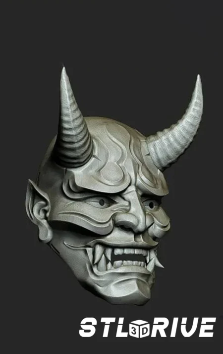 Traditional Japanese Hannya Mask STL Files