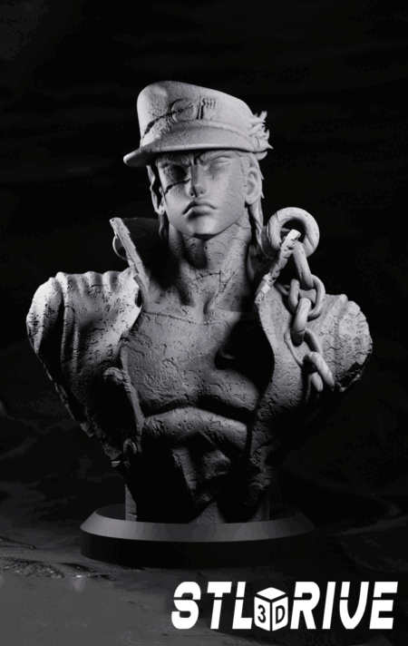 JoJo Bizarre Adventure Jotaro Kujo Bust Digital Sculpture