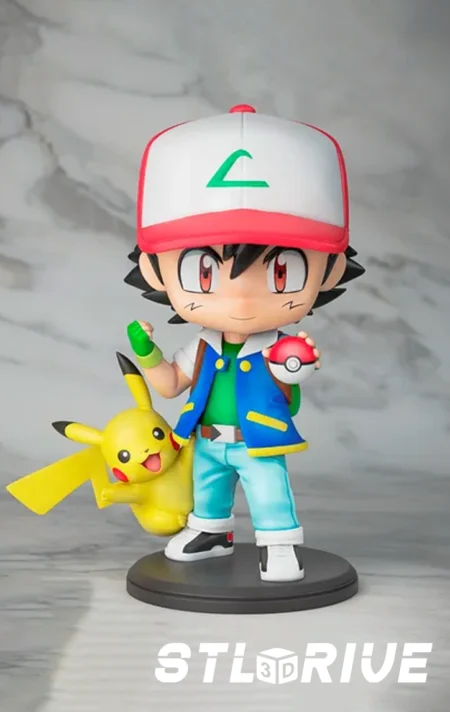 Chibi Ash Ketchum 3D Print STL Model 