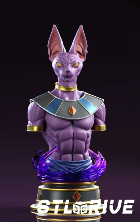 Beerus Bust 3D Print STL Model