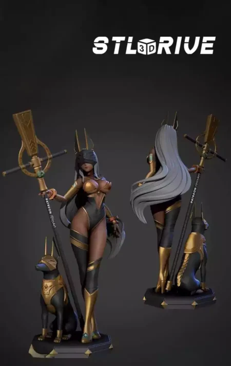 Female Anubis 3D Print STL Model 