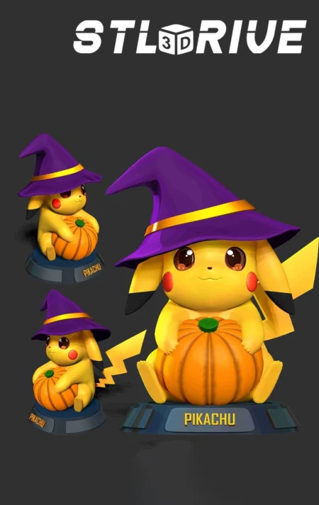 Pikachu at Halloween Digital STL Files