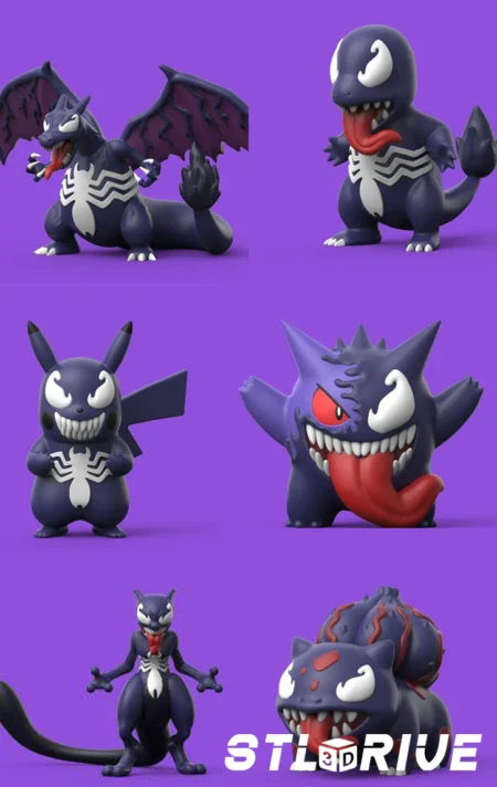 Pokemon Venom Pack 3D Print STL Models 