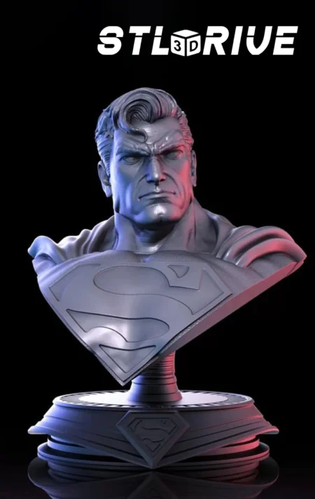 Superman Bust – Iconic DC Hero STL Model for 3D Printing