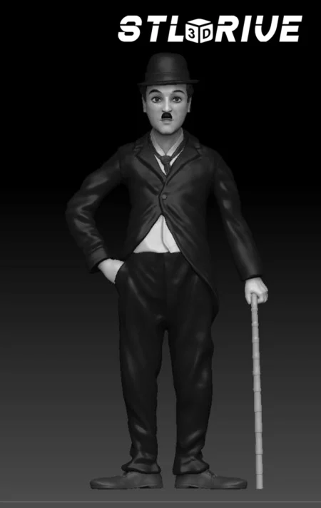 Charlie Chaplin 3D Print STL Model 