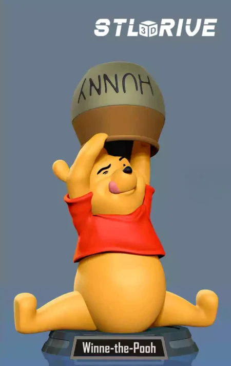 Winnie the Pooh and Honey 3D Print STL Model 