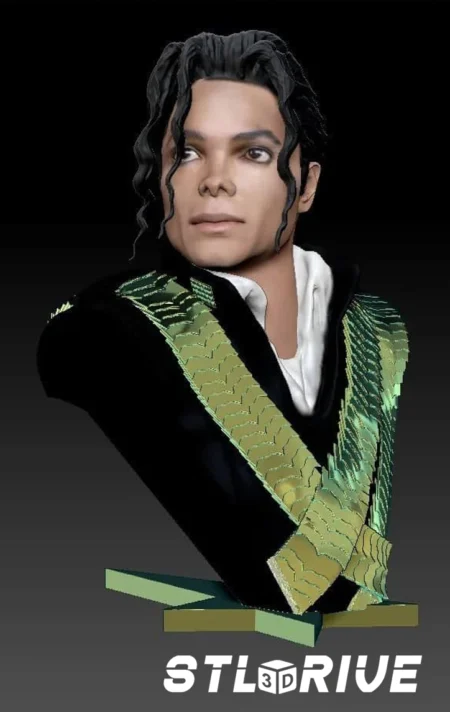 Michael Jackson Bust STL – King of Pop 3D Printable Model