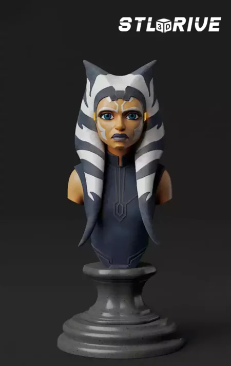 Ahsoka Tano Bust 3D Print STL Model 