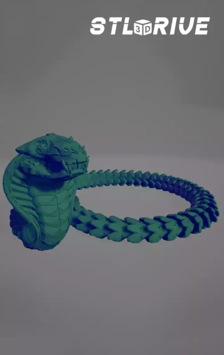 Articulated Cobra – Flexible 3D Printable Toy STL Model