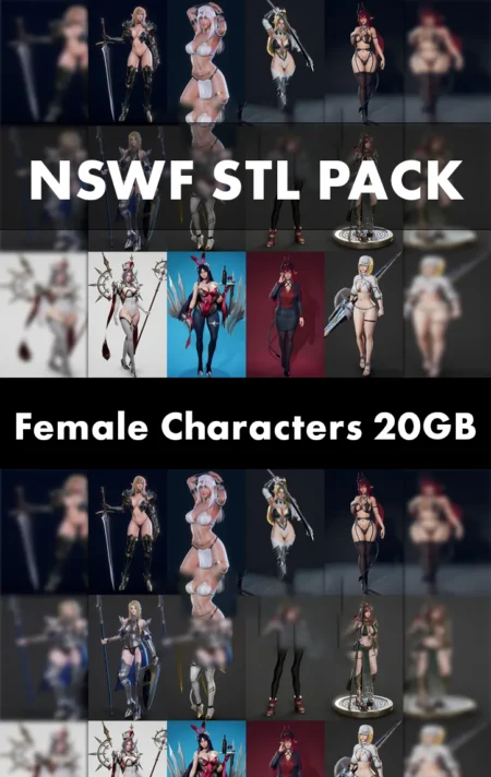 Female Characters Pack 20GB STL Files for 3D Printing