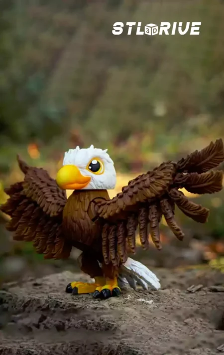 Cute Flexi Eagle Articulated 3D Print Model