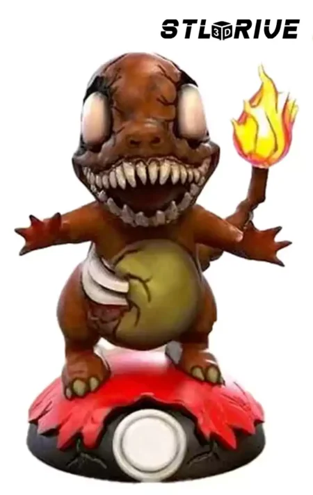 Charmander Zombie 3D Print STL Model 