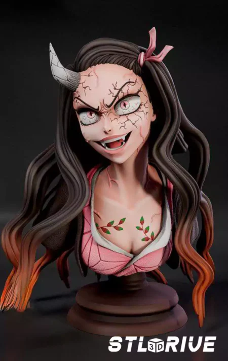 Nezuko Kamado Bust 3D Print STL Model 