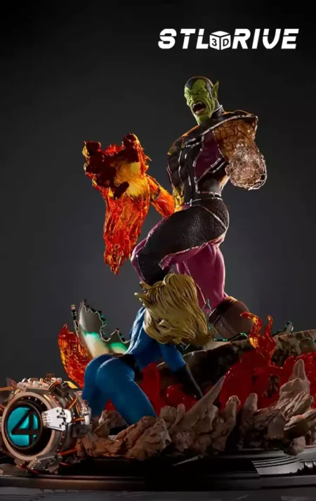 Super Skrull Diorama 3D Print STL Model 