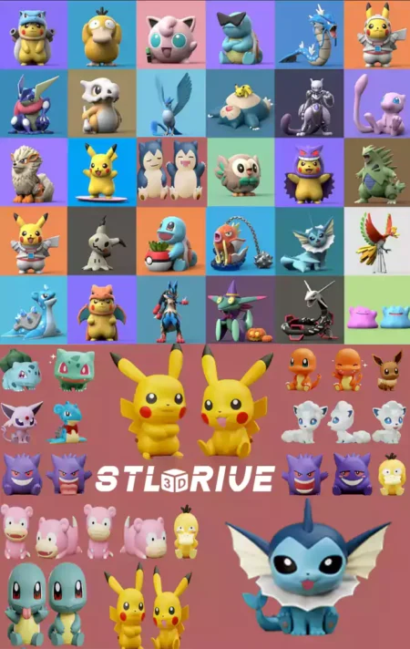 Pokemon Pack STL – Create Your Own Pokemon Universe