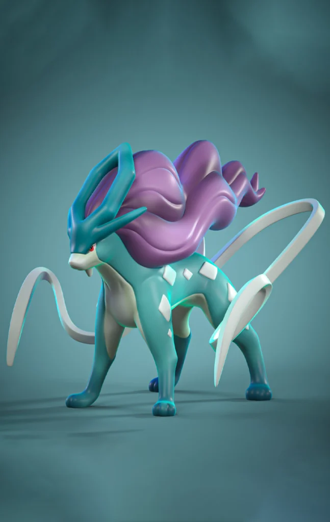 Suicune STL 3D Print Model - stl3drive