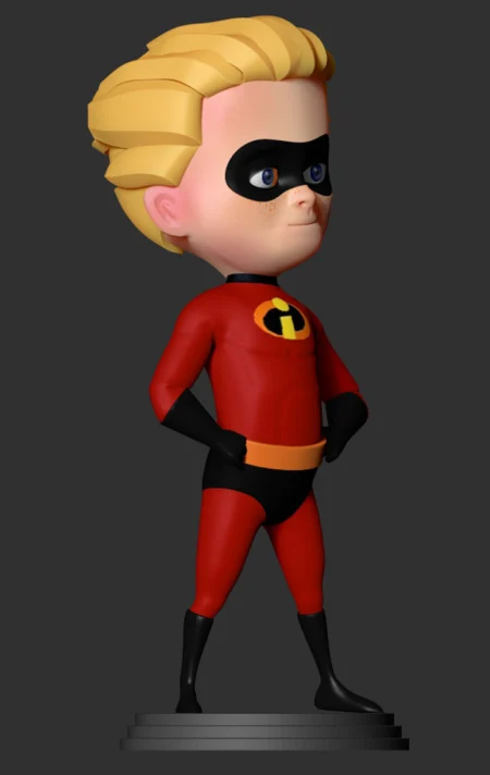 Dash Parr Chibi Inspired STL 3D Print Model