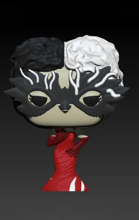 Cruella Funko Red Dress Mask STL 3D Print Model