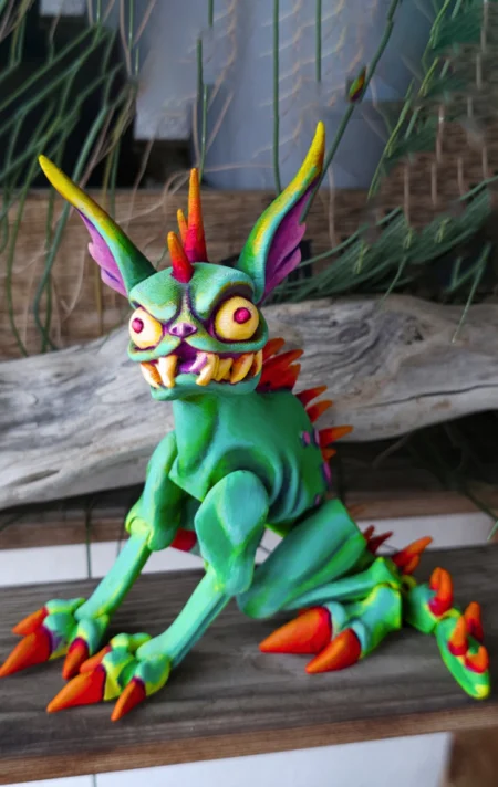 Chupacabra Articulated Flexi STL 3D Print Model