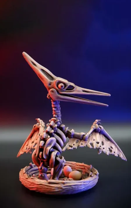 Skeleton Pteranodon STL 3D Print Model