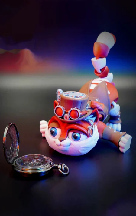 Steampunk Cat STL 3D Print Model