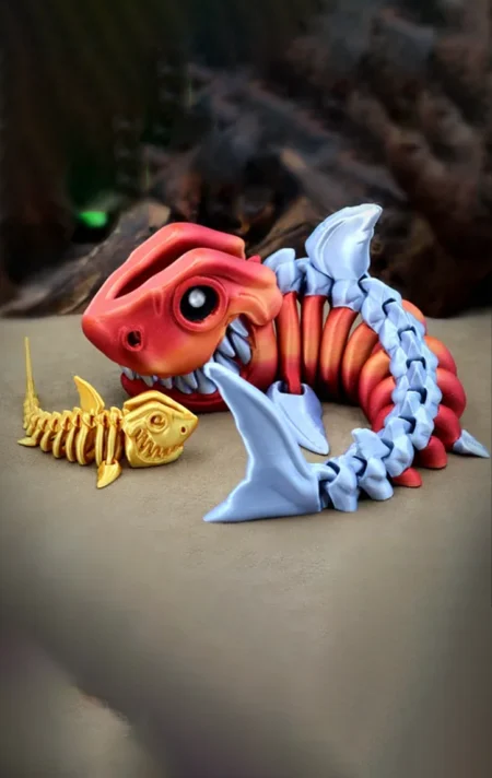 Skeleton Shark STL 3D Print Model