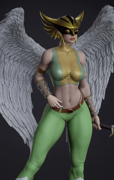 Hawkgirl STL 3D Print Model 