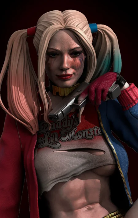 Harley Quinn STL 3D Print Model 