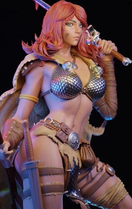 Red Sonja Beautiful STL 3D Print Model