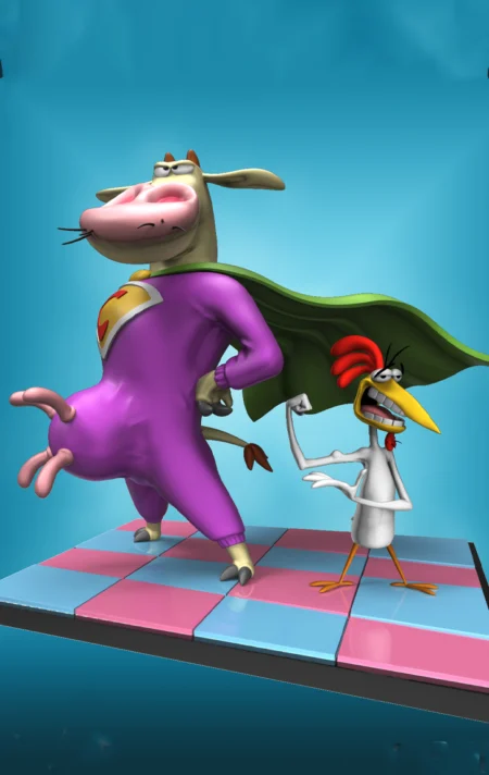 Cow and Chicken STL 3D Print Model