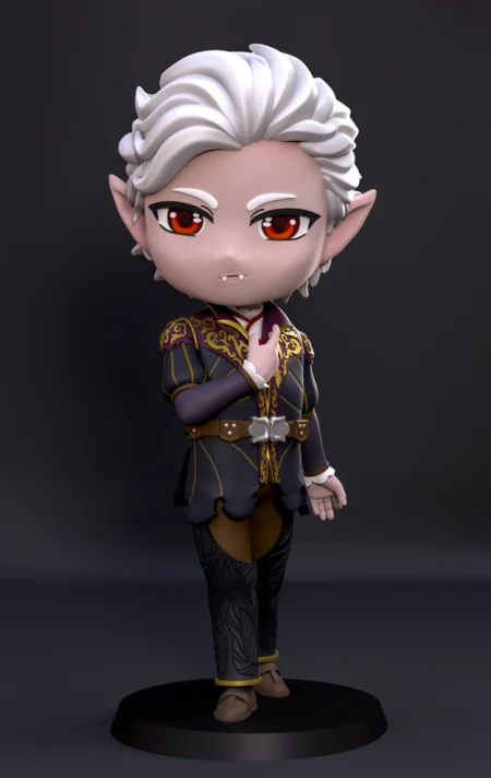 Astarion Chibi STL 3D Print Model 