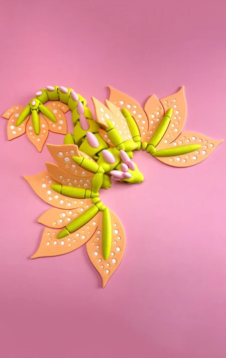 Blossom Flexi Dragon STL 3D Print Model