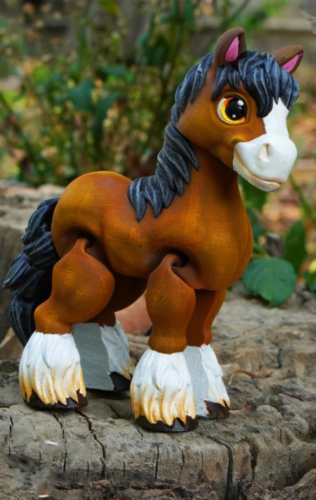 Flexi Clydesdale Horse STL 3D Print Model