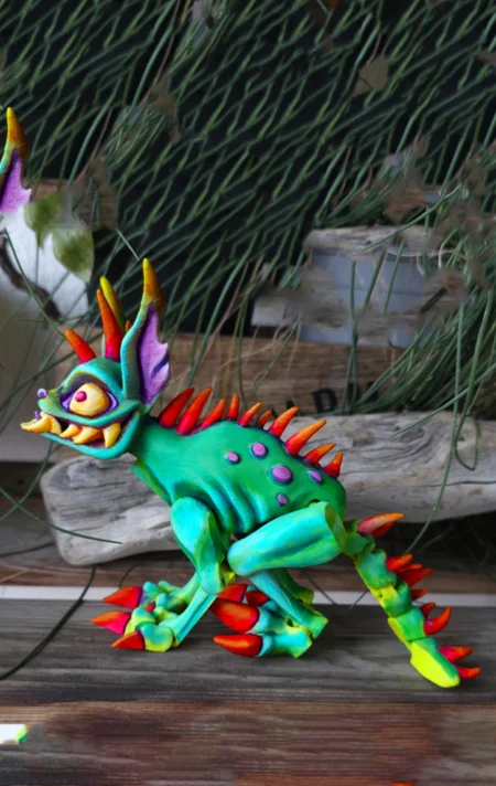 Chupacabra Articulated Flexi STL 3D Print Model