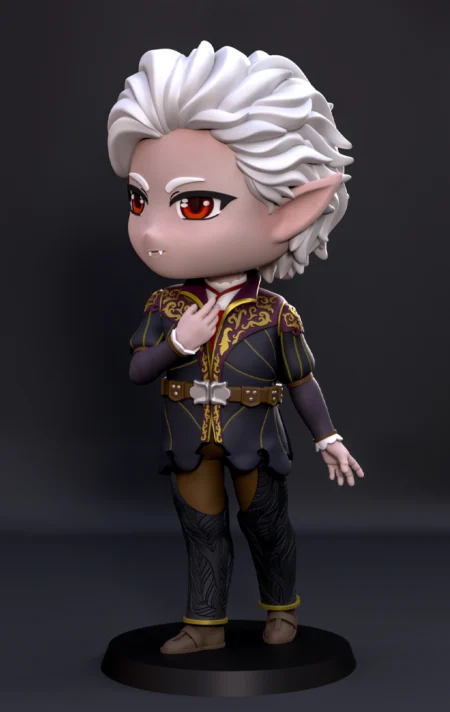 Astarion Chibi STL 3D Print Model 