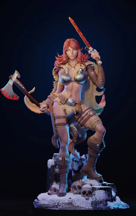Red Sonja Beautiful STL 3D Print Model