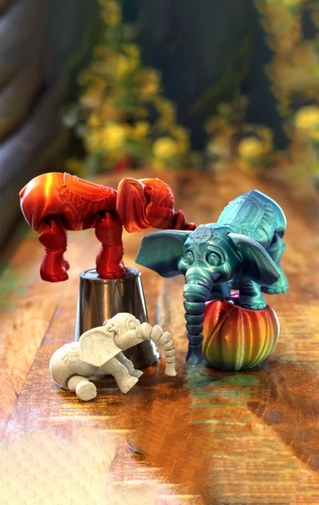 Circus Elephant STL 3D Print Model