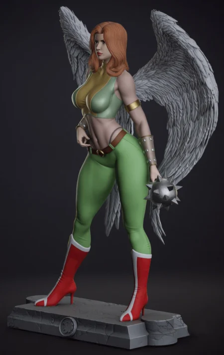 Hawkgirl STL 3D Print Model 