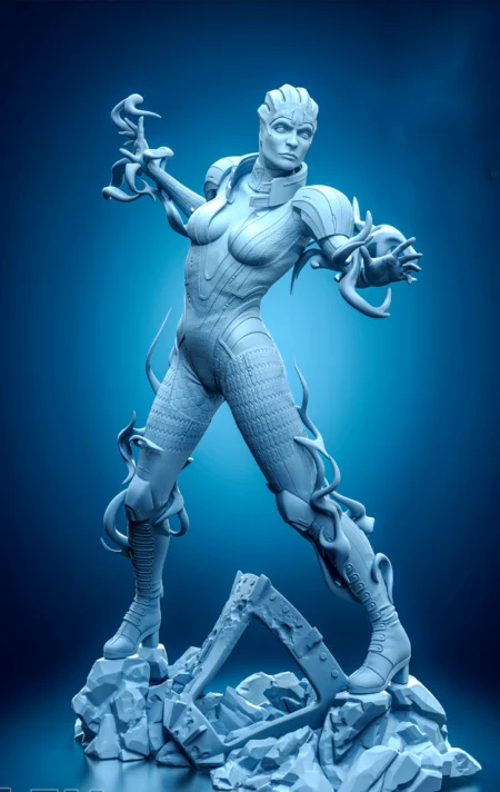 Samara Mass Effect STL 3D Print Model 
