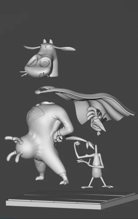Cow and Chicken STL 3D Print Model