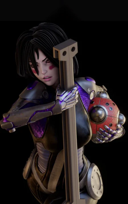 Alita Battle Angel STL 3D Print Model